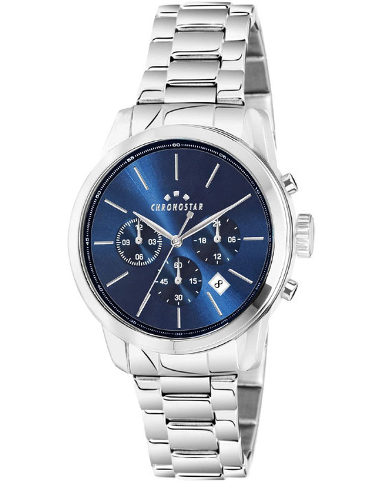 CHRONOSTAR WATCH MENS CHRONOGRAPH SILVER METALLIC BRACELET R3753270002