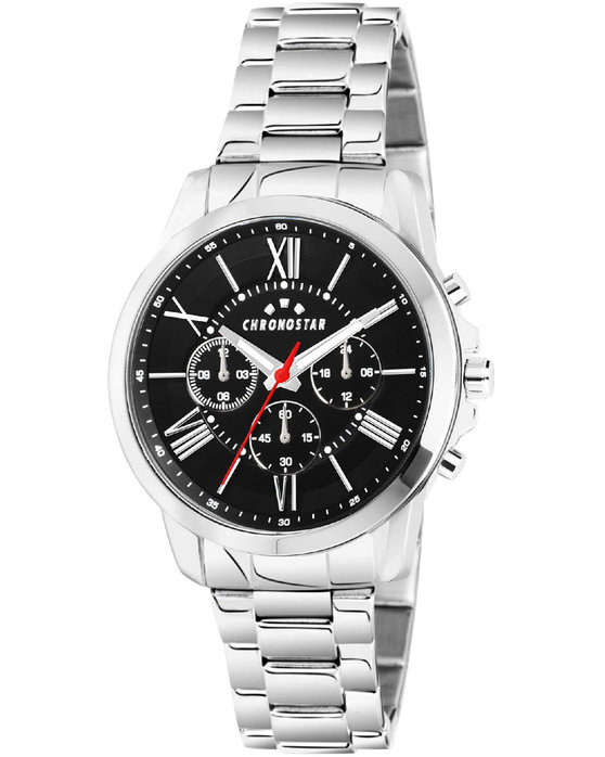 CHRONOSTAR WATCH MENS CHRONOGRAPH SILVER METALLIC BRACELET R3753271004