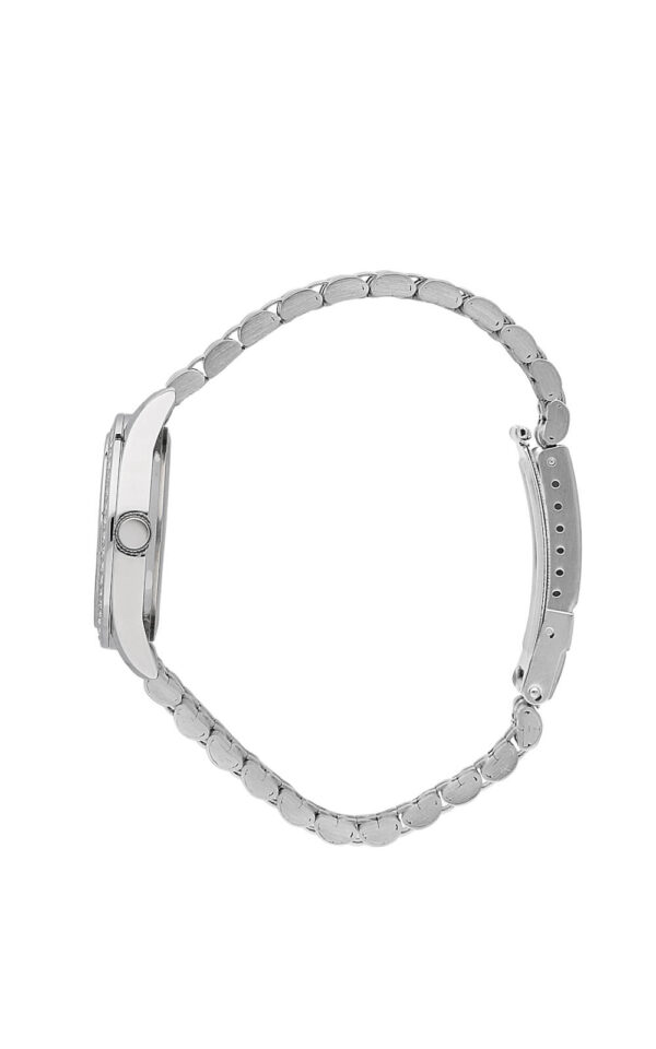 B&G WATCH LUXURY CRYSTALS SILVER METALLIC BRACELET