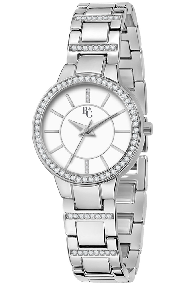 B&G WATCH DESIDERIO CRYSTALS SILVER METALLIC BRACELET R3853247517