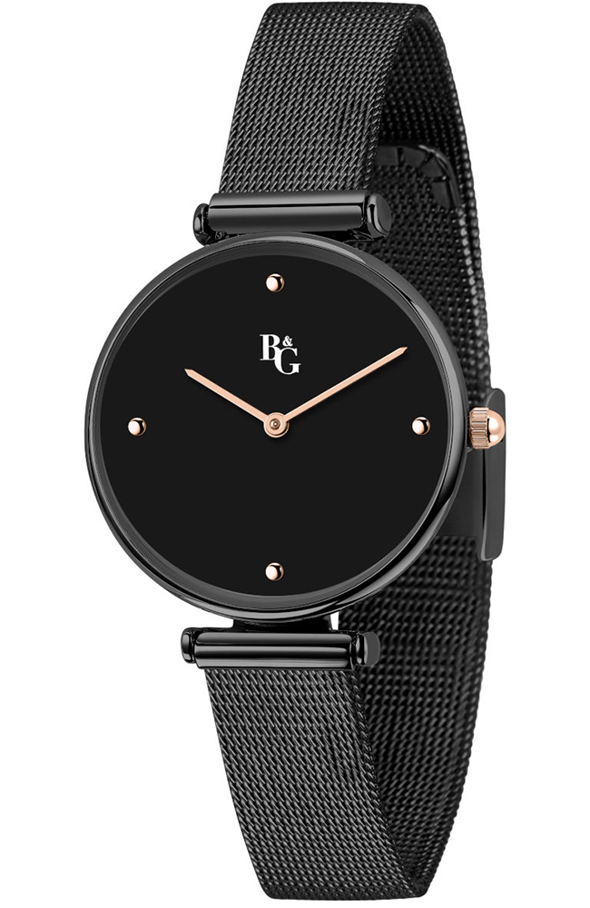 B&G WATCH CHIC BLACK METALLIC BRACELET R3853304503