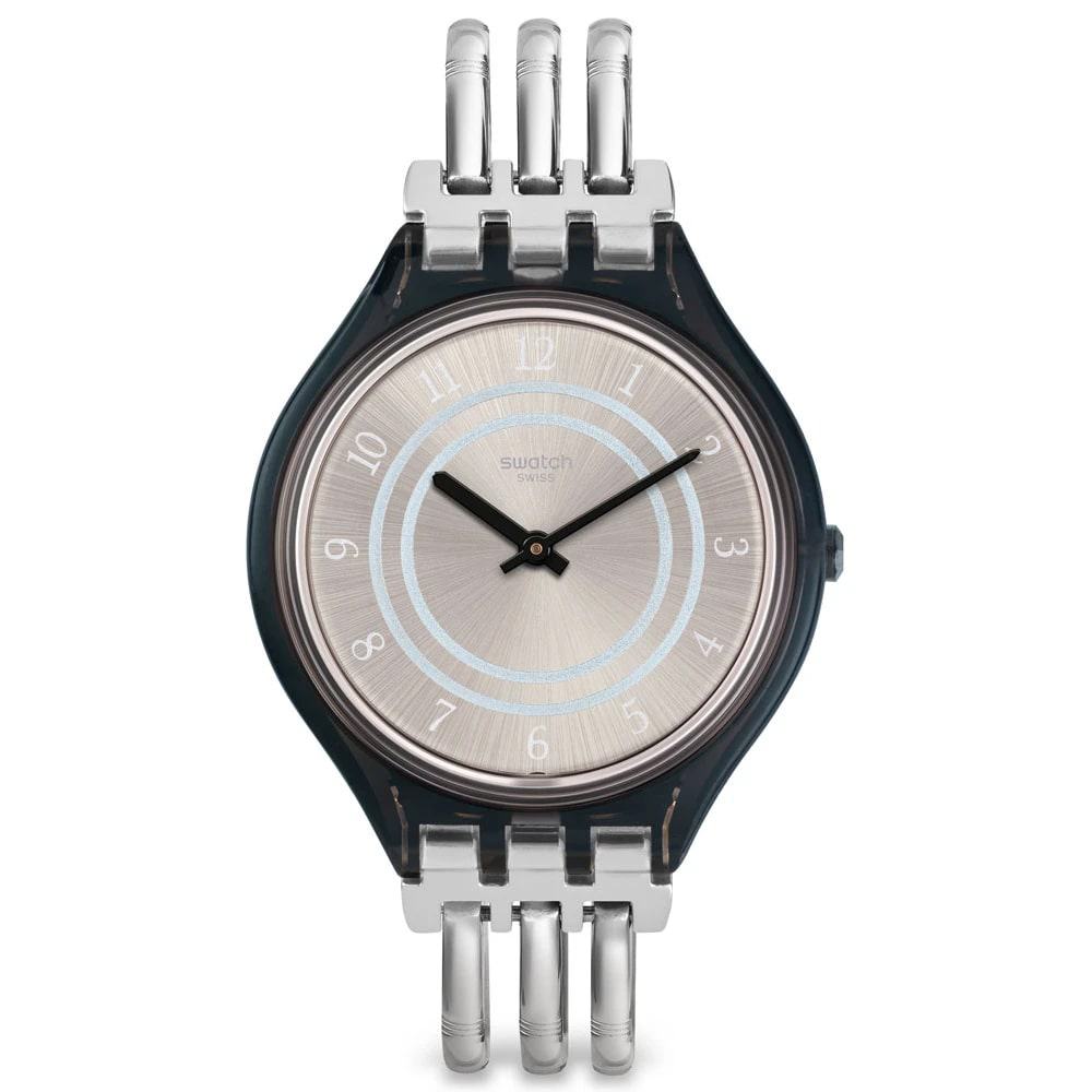 SWATCH WATCH SKINBAN SILVER STAINLESS STEEL BRACELET SVOM105A