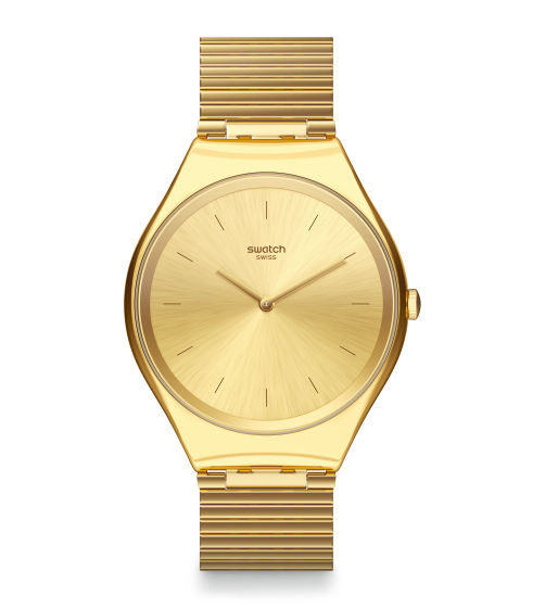 SWATCH WATCH SKINLINGOT GOLD STAINLESS STEEL BRACELET SYXG100GG