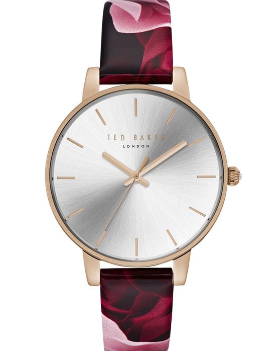 TED BAKER WATCH KATE FLORAL LEATHER STRAP TE15162008