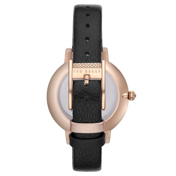 TED BAKER WATCH KATE BLACK LEATHER STRAP