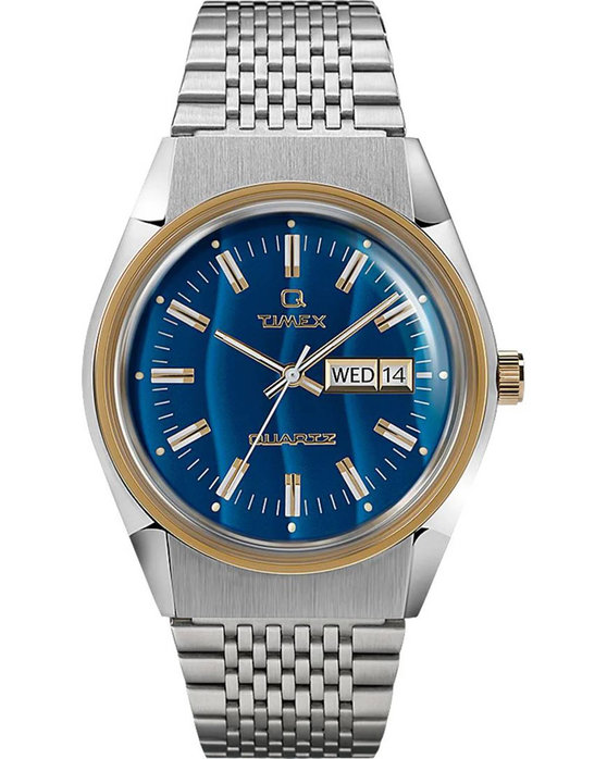 TIMEX WATCH Q REISSUE SILVER STAINLESS STEEL BRACELET TW2T80800