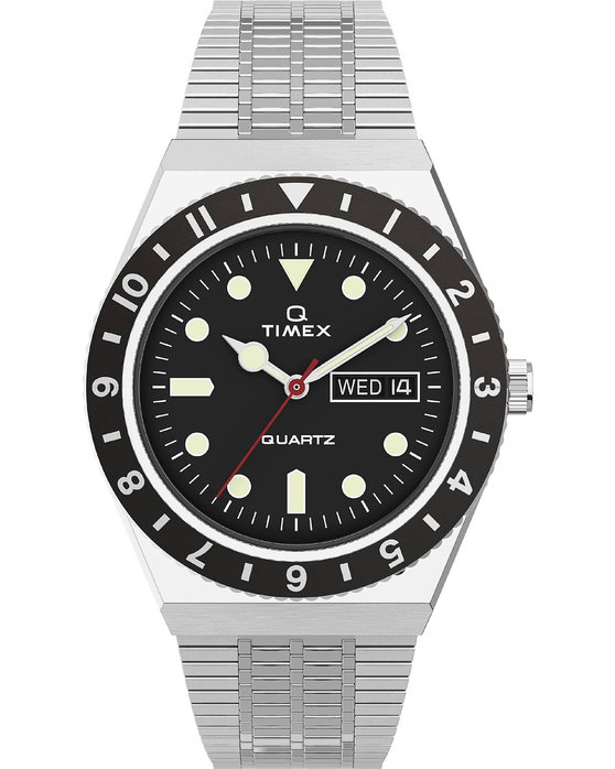 TIMEX WATCH Q REISSUE SILVER STAINLESS STEEL BRACELET TW2U61800