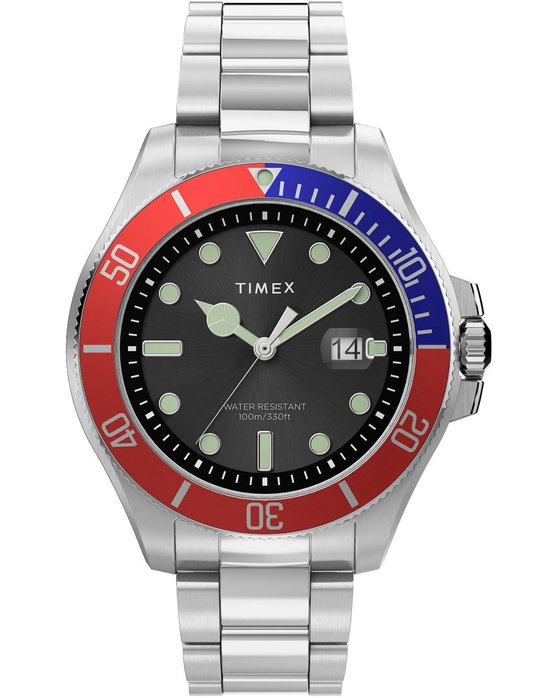 TIMEX WATCH HARBORSIDE SILVER STAINLESS STEEL BRACELET TW2U71900