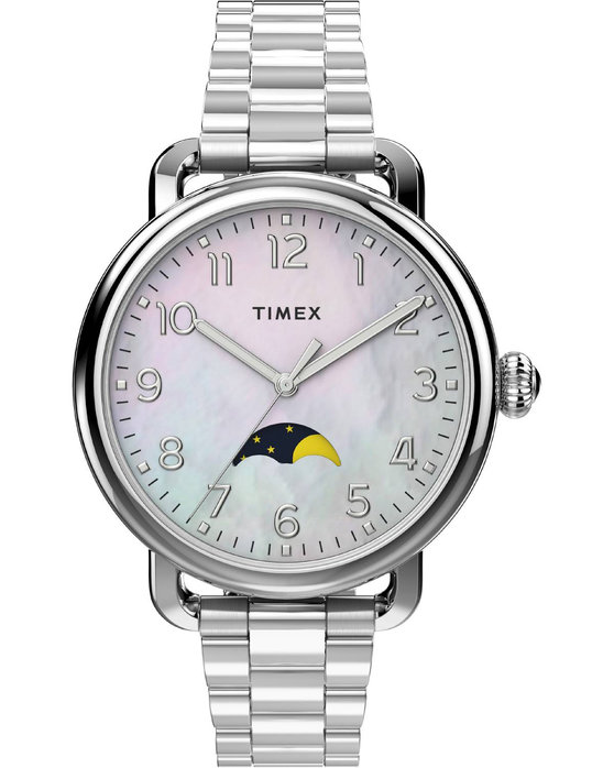 TIMEX WATCH STANDARD SILVER STAINLESS STEEL BRACELET TW2U98300