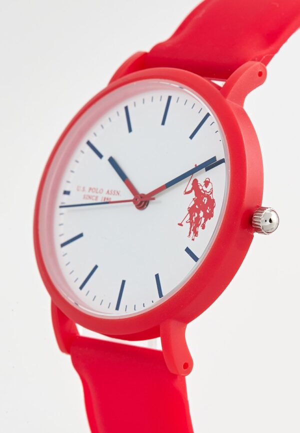 U.S POLO WOMAN WATCH RED SILICONE STRAP