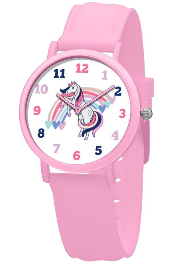 U.S POLO WATCH KIDS PINK SILICONE STRAP