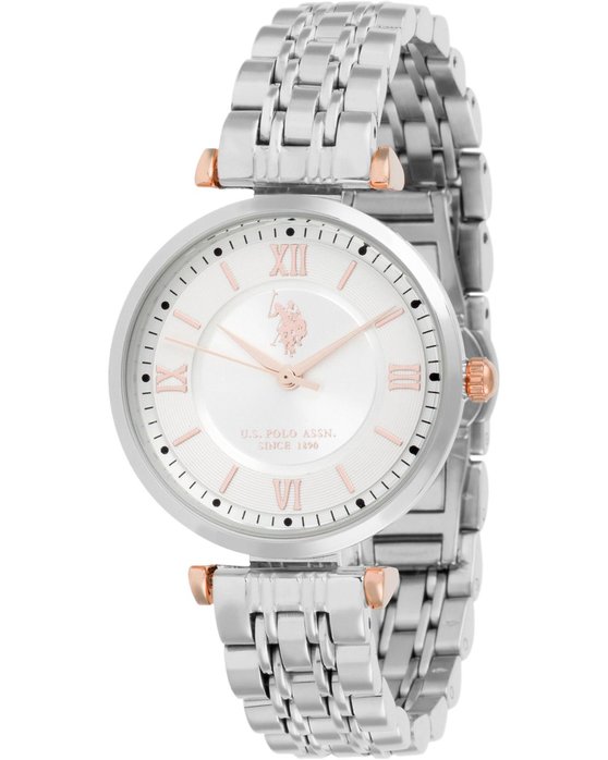 U.S POLO WATCH HARPER SILVER STAINLESS STEEL BRACELET USP5833ST