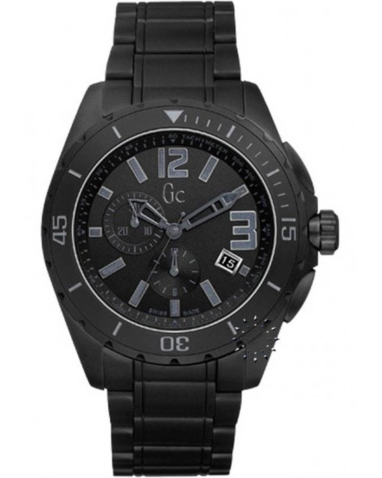 GUESS COLLECTION WATCH SPORT GLASS XXL BLACK STAINLESS STEEL BRACELET X76010G2S
