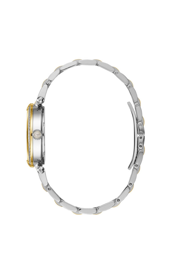 GUESS COLLECTION WATCH CABLECHIC QUARTZ TWO TONE STAINLESS STEEL BRACELET