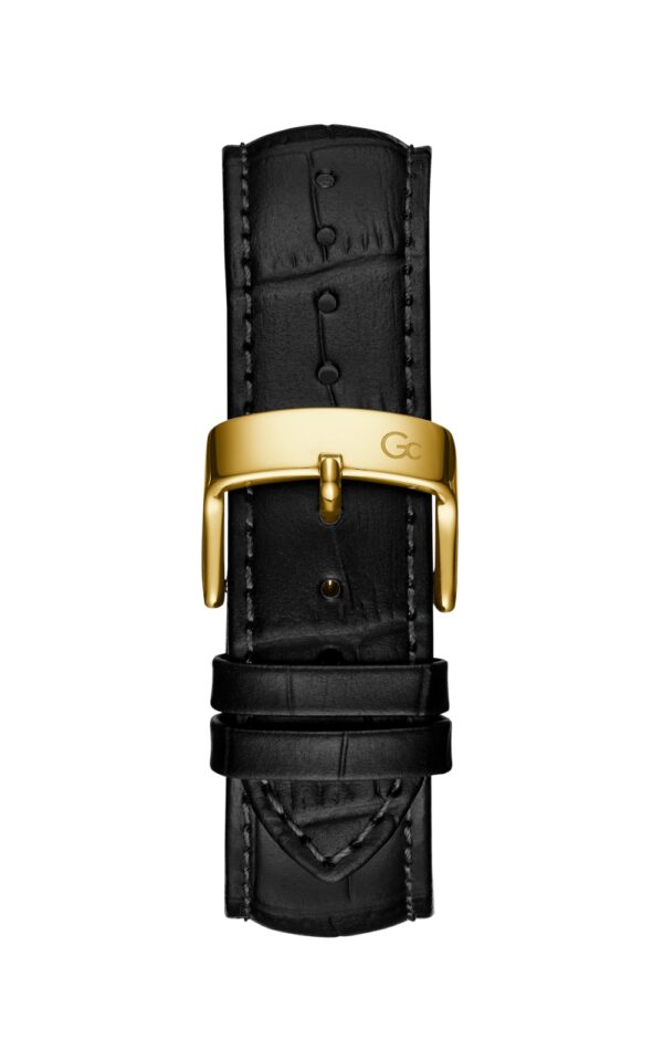 GUESS COLLECTION WATCH EXECUTIVE BLACK LEATHER STRAP