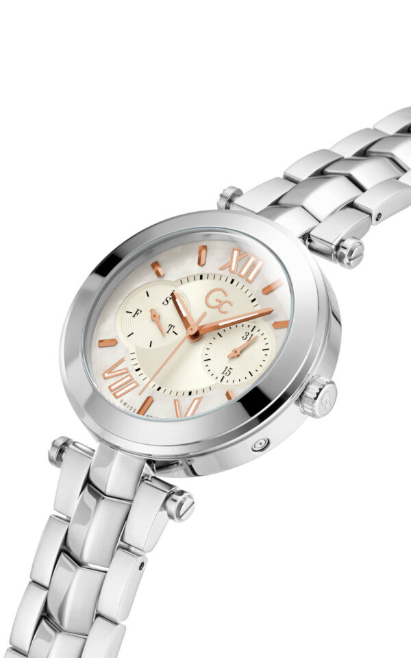 GUESS COLLECTION WATCH ILLUSION QUARTZ MULTI-FUNCTION SILVER STAINLESS STEEL BRACELET