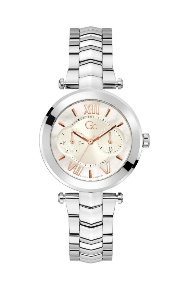 GUESS COLLECTION WATCH ILLUSION QUARTZ MULTI-FUNCTION SILVER STAINLESS STEEL BRACELET