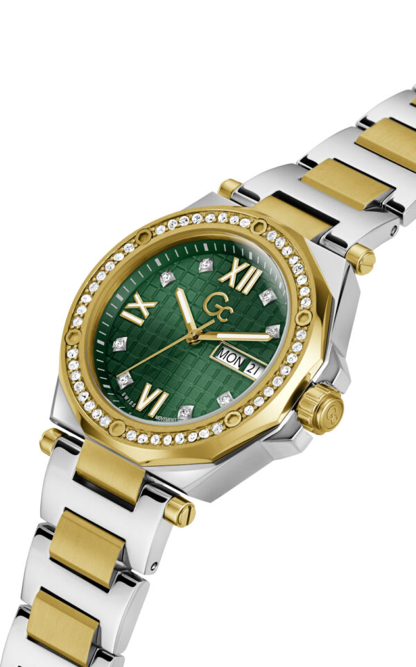GUESS COLLECTION WOMAN WATCH LEGACY LADY TWO TONE STAINLESS STEEL BRACELET