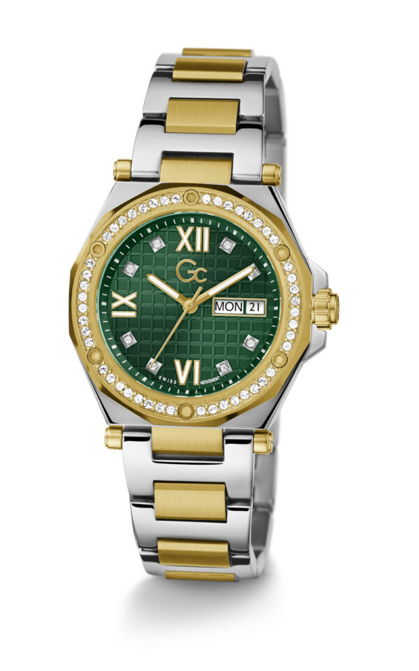 GUESS COLLECTION WOMAN WATCH LEGACY LADY TWO TONE STAINLESS STEEL BRACELET