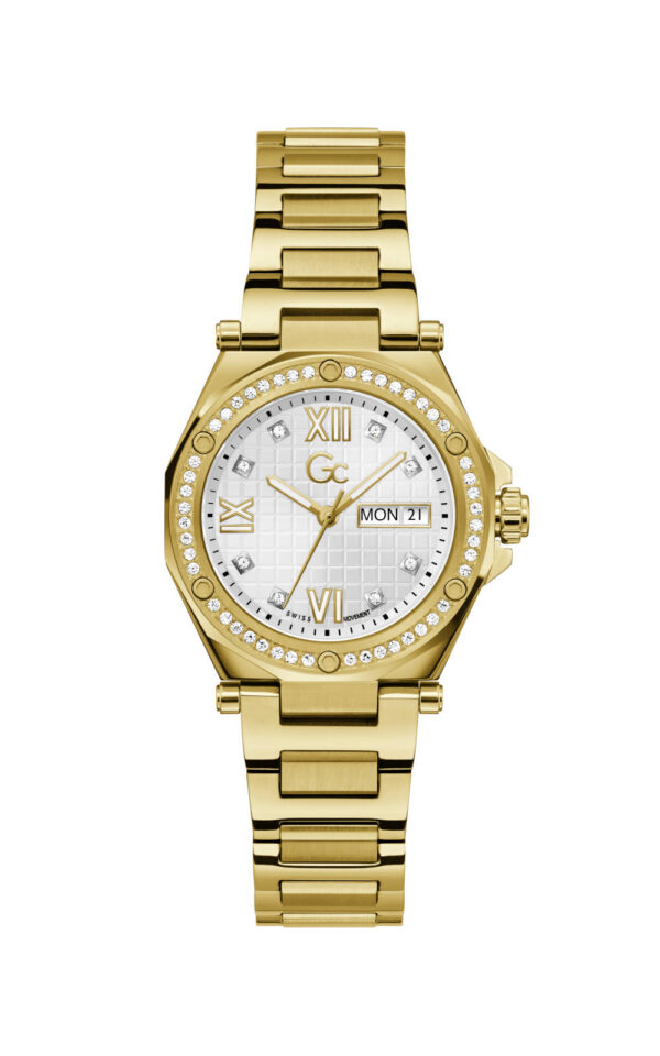 GUESS COLLECTION WOMAN WATCH LEGACY LADY GOLD STAINLESS STEEL BRACELET