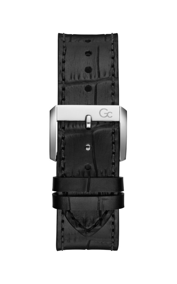 GUESS COLLECTION MEN WATCH SPIRIT BLACK LEATHER STRAP