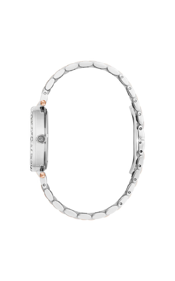 GUESS COLLECTION WATCH FLAIR CRYSTAL QUARTZ TWO TONE STAINLESS STEEL BRACELET