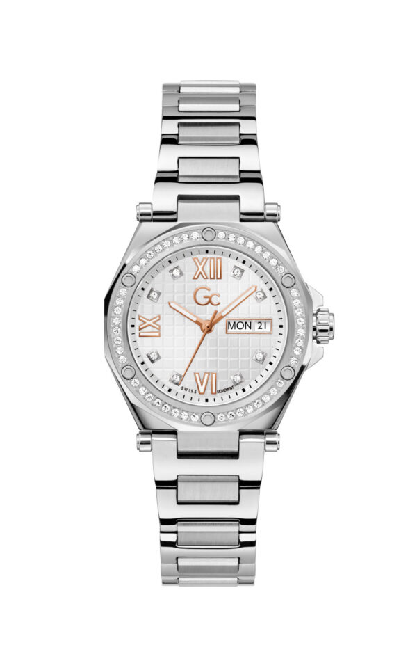 GUESS COLLECTION WATCH LEGACY LADY QUARTZ SILVER STAINLESS STEEL BRACELET
