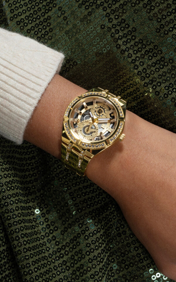 GUESS WOMAN WATCH MULTI-FUNCTION ALLARA GOLD STAINLESS STEEL BRACELET