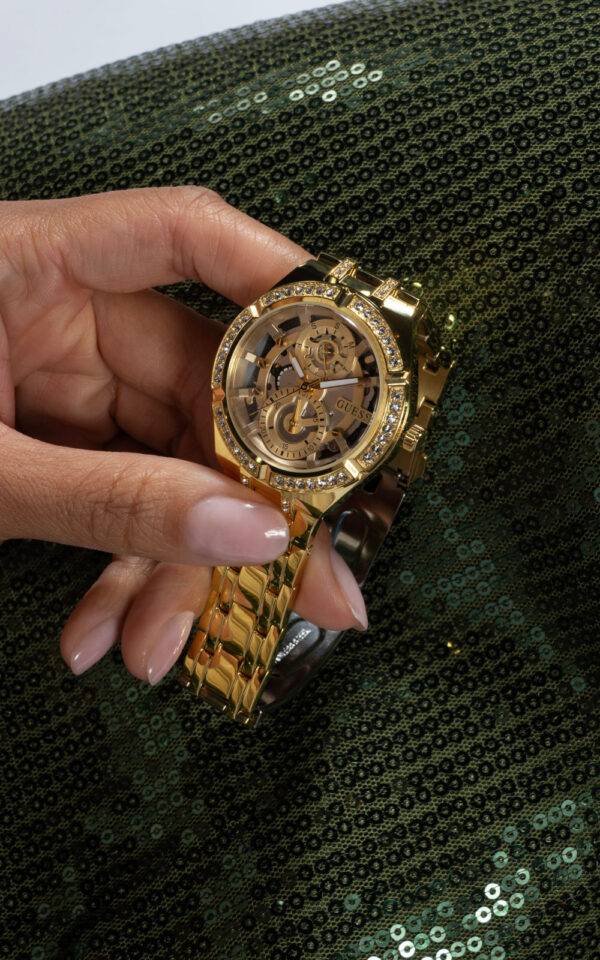 GUESS WOMAN WATCH MULTI-FUNCTION ALLARA GOLD STAINLESS STEEL BRACELET