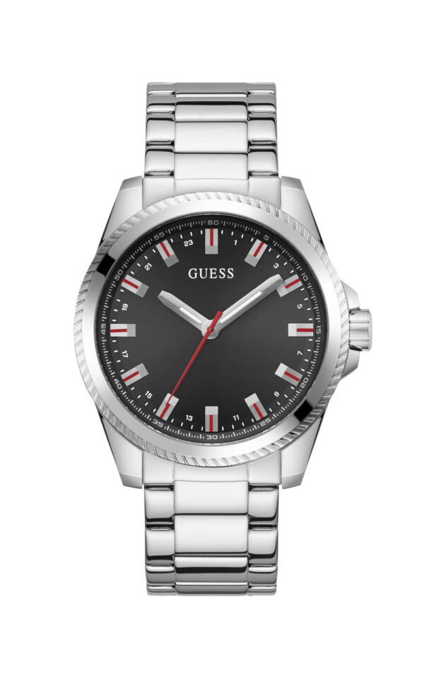GUESS WATCH CHAMP SILVER STAINLESS STEEL BRACELET