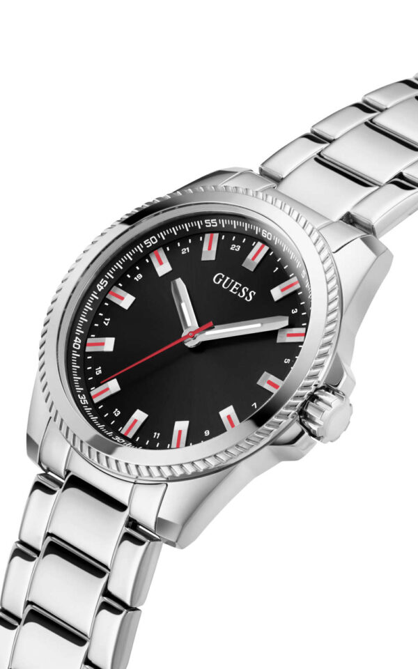 GUESS WATCH CHAMP SILVER STAINLESS STEEL BRACELET