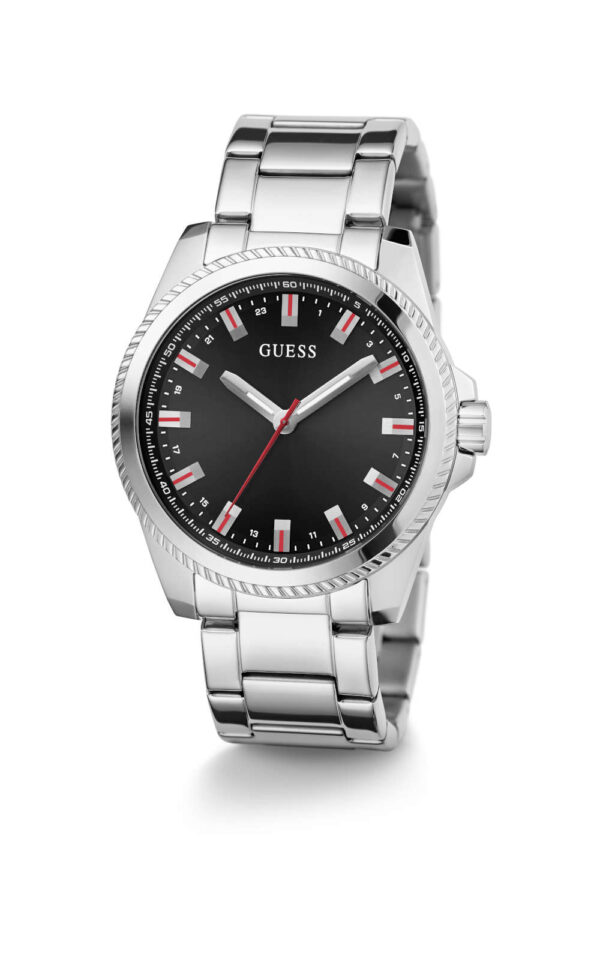 GUESS WATCH CHAMP SILVER STAINLESS STEEL BRACELET
