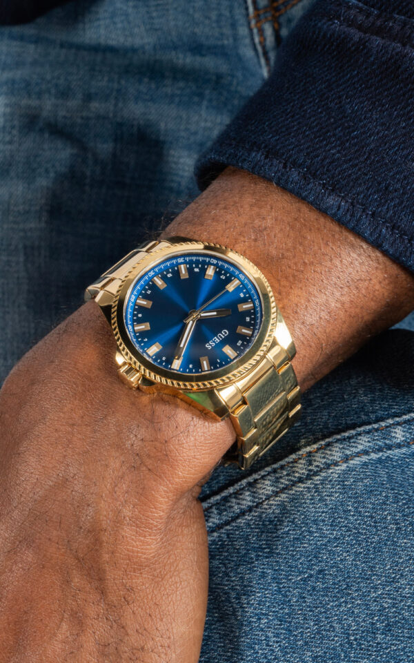 GUESS WACH GENT'S CHAMP GOLD STAINLESS STEEL BRACELET