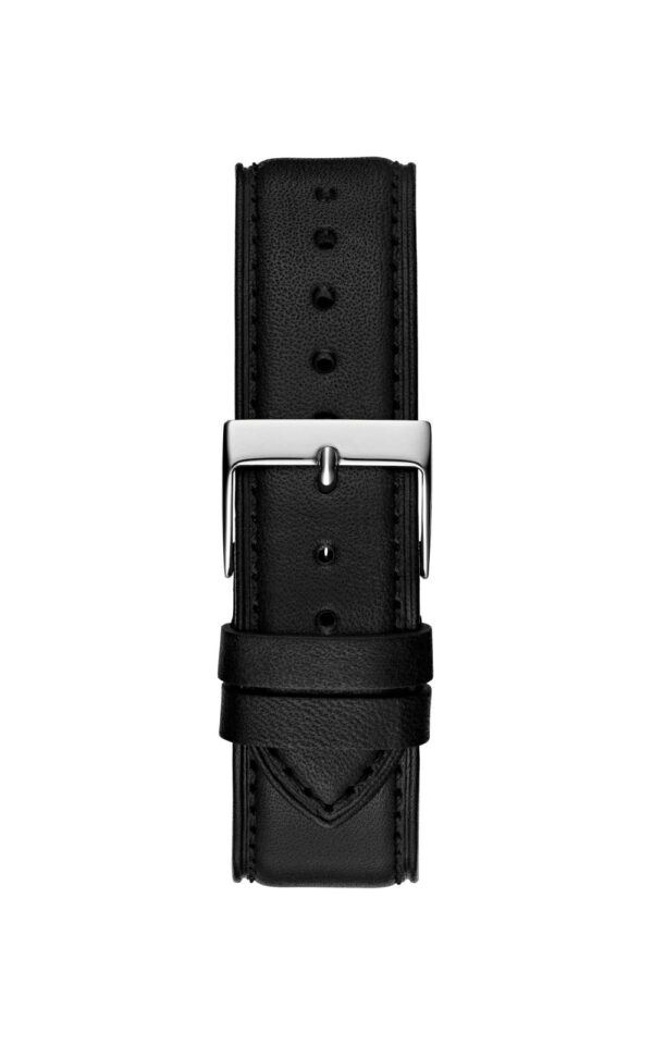 GUESS WATCH CRESCENT BLACK LEATHER STRAP