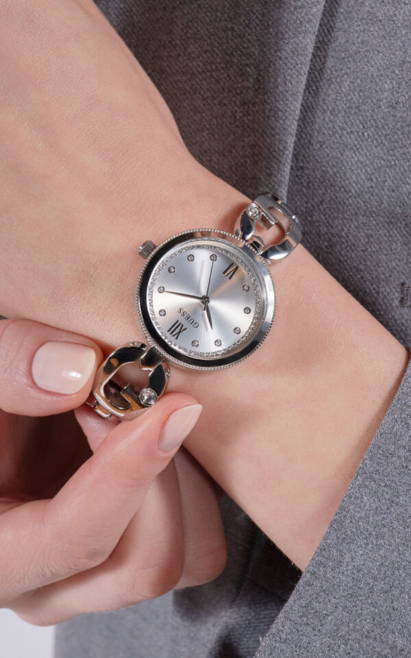 GUESS WOMAN WATCH EMPOWER SILVER STAINLESS STEEL BRACELET