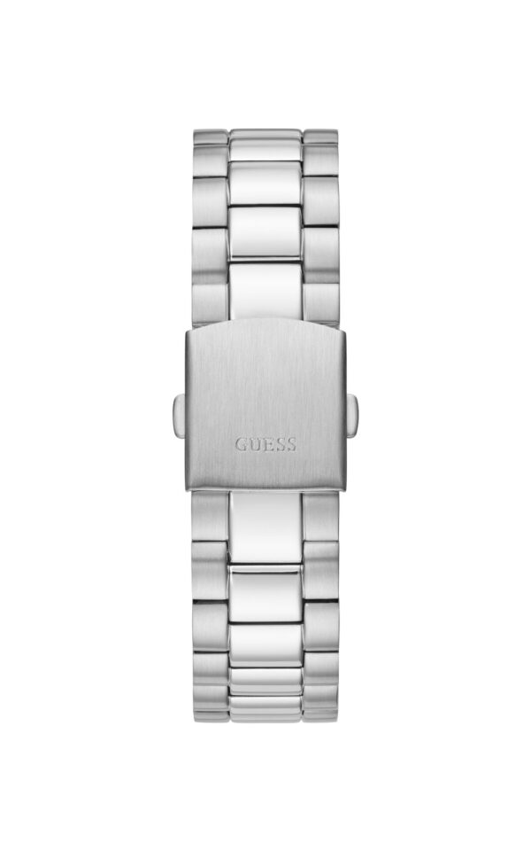 GUESS MEN WATCH CONNOISSEUR SILVER STAINLESS STEEL BRACELET