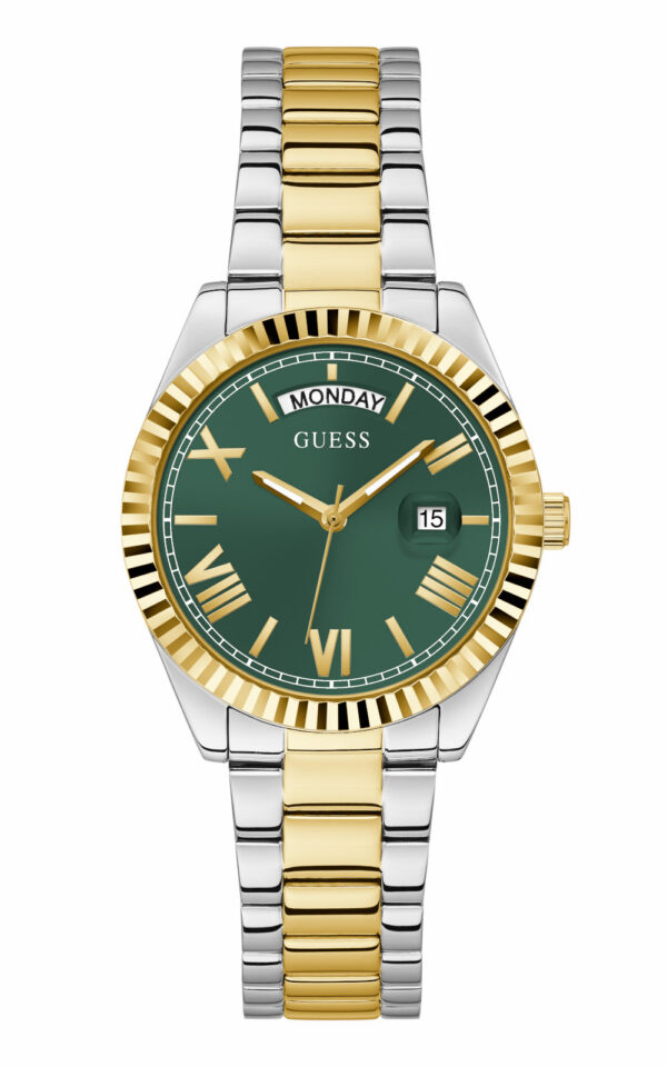 GUESS WOMAN WATCH LUNA TWO TONE STAINLESS STEEL BRACELET