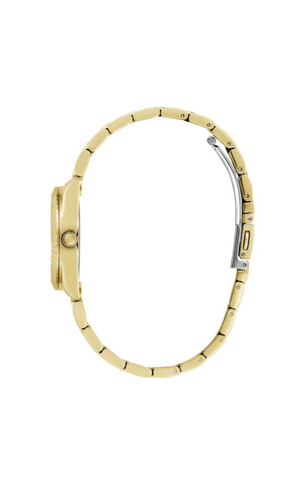 GUESS WATCH LADIES GOLD TONE ANALOG GOL STAINLESS STEEL BRACELET