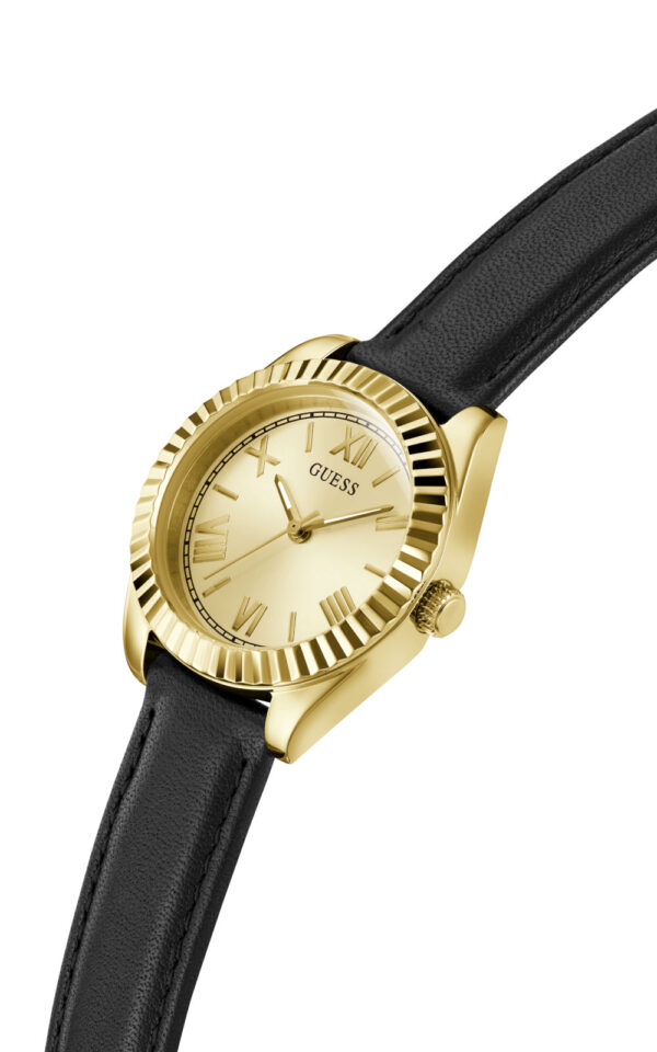 GUESS WOMAN WATCH MINI LUNA BLACK LEATHER STRAP