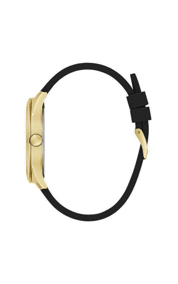 GUESS MEN WATCH REPUTATION BLACK RUBBER STRAP