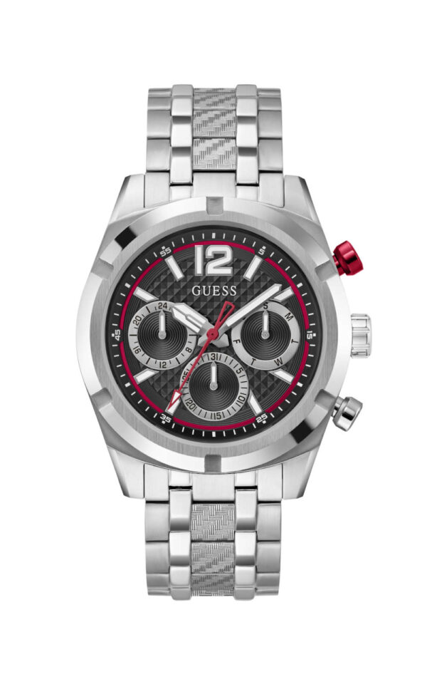 GUESS MEN WATCH RESISTANCE SILVER STAINLESS STEEL BRACELET