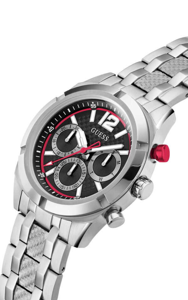 GUESS MEN WATCH RESISTANCE SILVER STAINLESS STEEL BRACELET