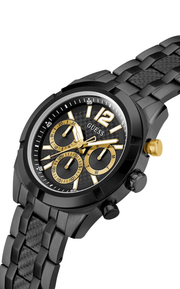 GUESS MEN WATCH RESISTANCE BLACK STAINLESS STEEL BRACELET