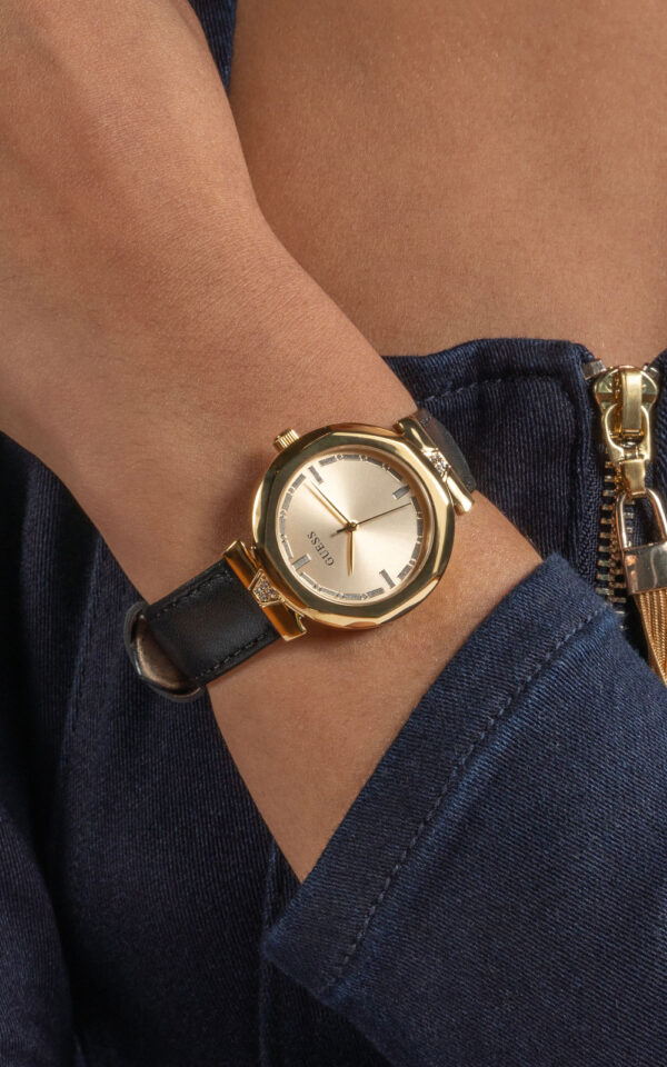 GUESS WOMAN WATCH RUMOUR BLACK RUBBER STRAP
