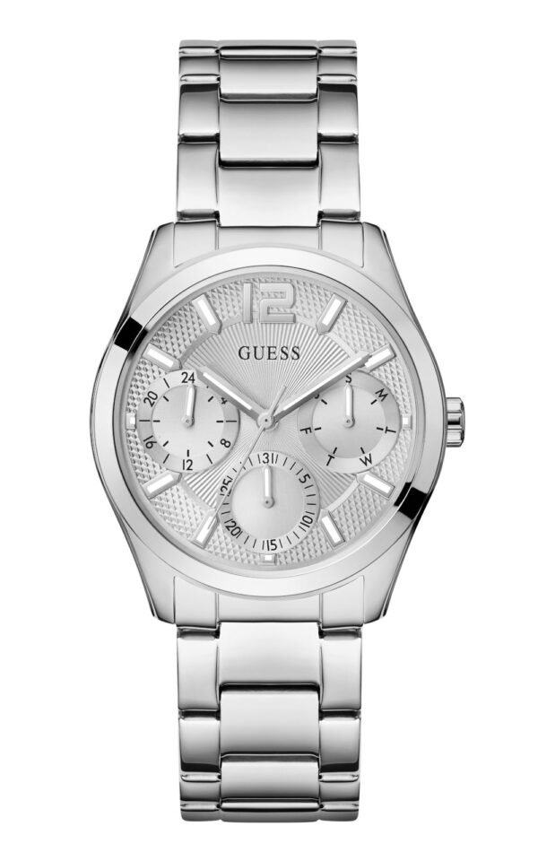 GUESS WOMAN WATCH ZOE SILVER STAINLESS STEEL BRACELET