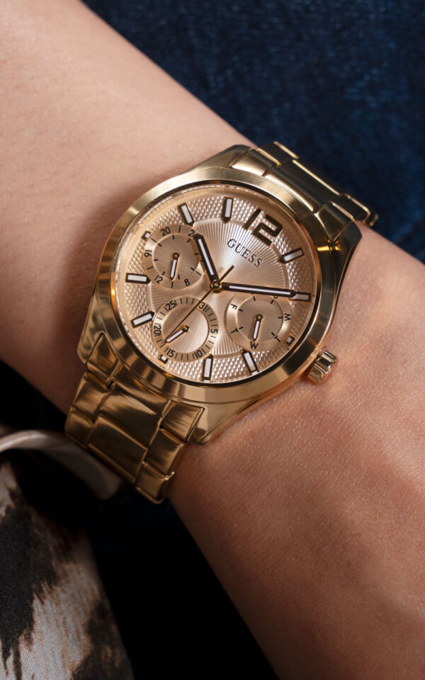 GUESS WOMAN WATCH ZOE GOLD STAINLESS STEEL BRACELET