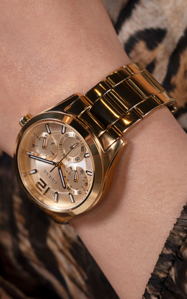 GUESS WOMAN WATCH ZOE GOLD STAINLESS STEEL BRACELET