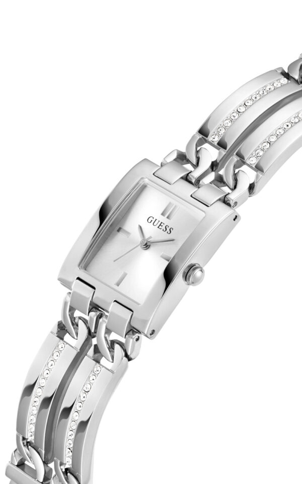 GUESS WOMAN WATCH LADIES SILVER TONE ANALOG DOUBLE STAINLESS STEEL BRACELET