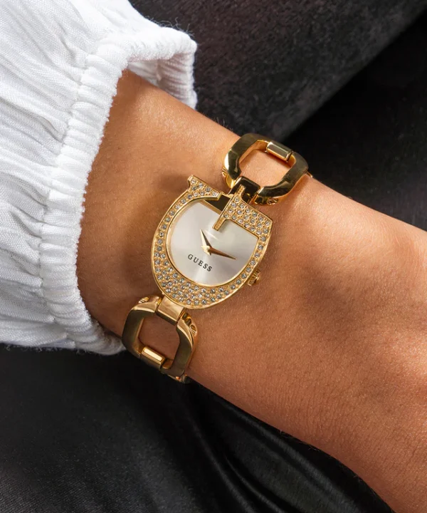 GUESS WOMAN WATCH GIA GOLD ANALOG STAINLESS STEEL BRACELET