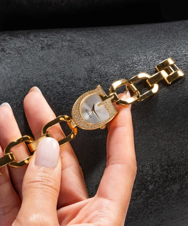 GUESS WOMAN WATCH GIA GOLD ANALOG STAINLESS STEEL BRACELET